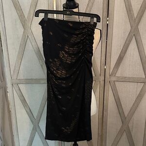 White House Black Market Black Textured Pencil Skirt